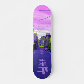 8 Bit 16 Bit Retro Art Pixel in Tokio Tokyo Stil Skateboard