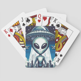 8-Bit-Alien-Karten Spielkarten