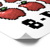8-Bit-Äpfel Pixel-Art Print Poster (Ecke)