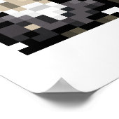 8-Bit-Assistent 16x16 Sprite Pixel Art Poster (Ecke)