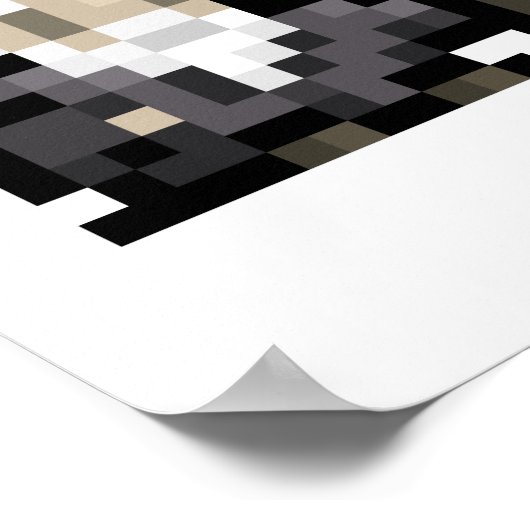 8-Bit-Assistent 16x16 Sprite Pixel Art Poster (Ecke)