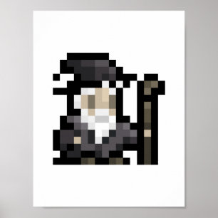 8-Bit-Assistent 16x16 Sprite Pixel Art Poster