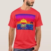 8-Bit Beach Sunset T-Shirt (Vorderseite)