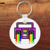 8 Bit Boom Box Schlüsselanhänger (Vorderseite)