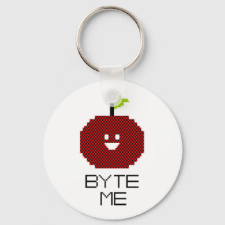 8 Bit Byte Me Niedliche Apple Pixel Art Schlüsselanhänger