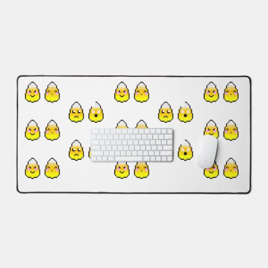 8-Bit Candy Corn Friends Schreibtischunterlage (Tastatur & Maus)