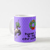"8-Bit Christmas" Pixel-Kaffee-Tasse (Lila) Kaffeetasse (Vorderseite Links)