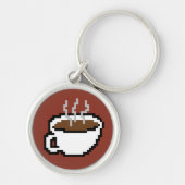 8 Bit Coffee Keychain Schlüsselanhänger (Vorne)