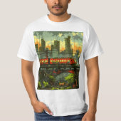 8 Bit Dystopian City T-Shirt (Vorderseite)