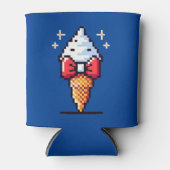 8 Bit Eiscreme Elegance: Dapper Dessert Design Dosenkühler (Vorderseite)