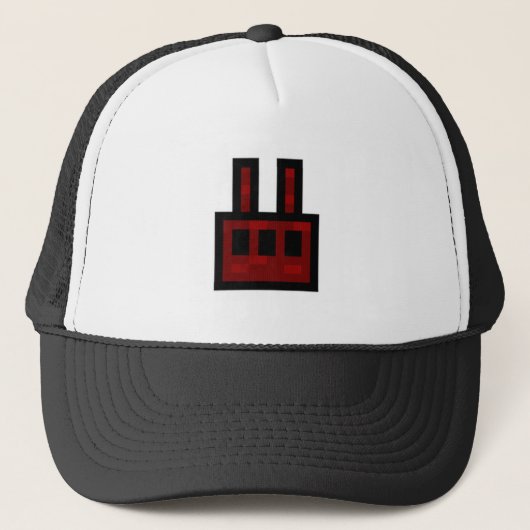 8 Bit-Eisen-Arbeits-Logo-Hut Truckerkappe (Vorderseite)