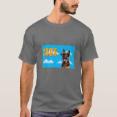 8-Bit Game Over German Shepherd T-Shirt (Vorderseite)