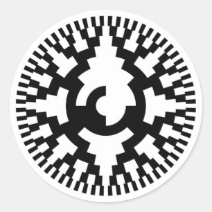 8 Bit Grauer Code Rotary Encoder Runder Aufkleber