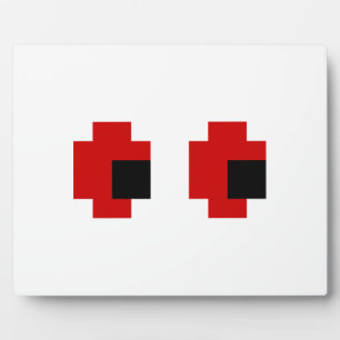 8 Bit Gruselige Rote Augen Fotoplatte