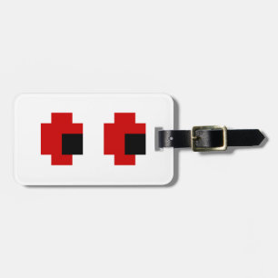 8 Bit Gruselige Rote Augen Gepäckanhänger