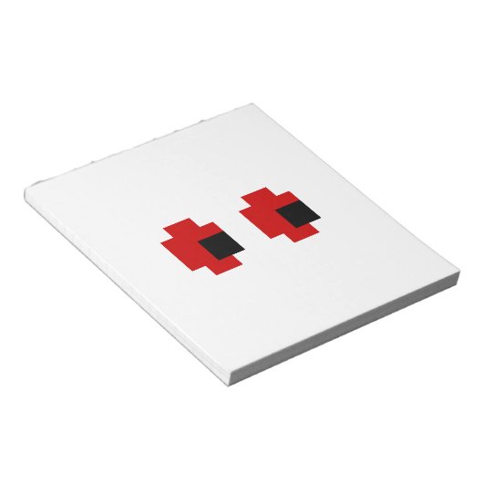 8 Bit Gruselige Rote Augen Notizblock (angewinkelt)