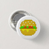 8 Bit-Hamburger Button (Vorne & Hinten)