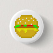 8 Bit-Hamburger Button (Vorderseite)