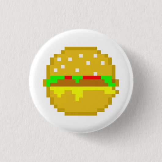 8 Bit-Hamburger Button (Vorderseite)