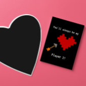 8 Bit Heart and Arrow Player Zwei Lieben Karte