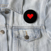 8 Bit Heart Retro Valentines Day Xel Artwork Button (Beispiel)