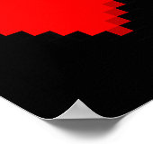 8 Bit Heart Retro Valentines Day Xel Artwork Poster (Ecke)