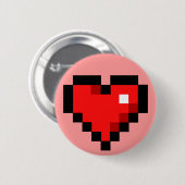 8-Bit-Herz Button (Vorne & Hinten)