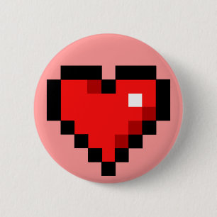 8-Bit-Herz Button