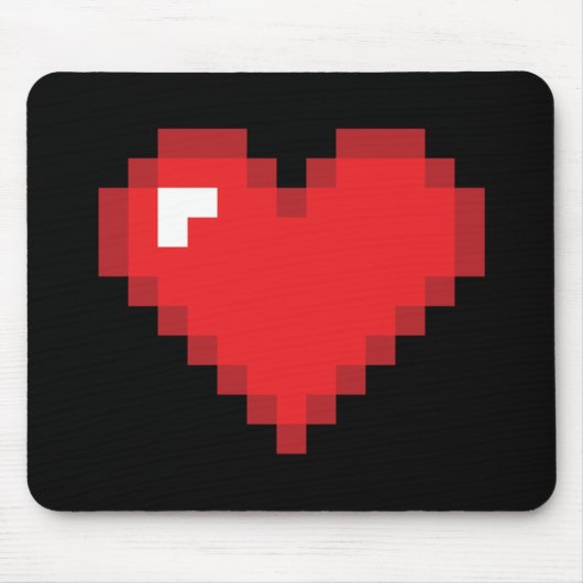 8 Bit-Herz Mousepad (Vorne)