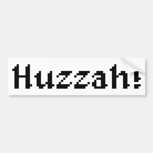 8 Bit Huzzah! Autoaufkleber (Vorne)