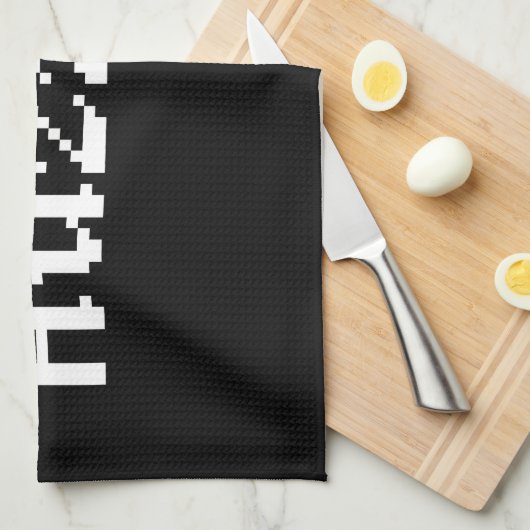 8 Bit Huzzah! Geschirrtuch (Viertel Falte)