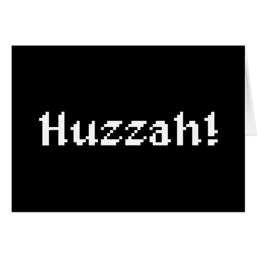 8 Bit Huzzah! Grußkarte (Vorderseite (Horizontal))