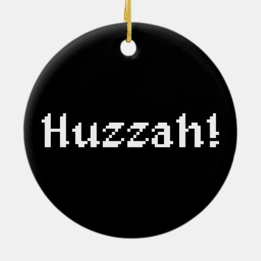 8 Bit Huzzah! Keramik Ornament (Hinten)