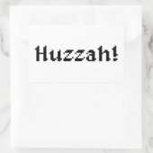 8 Bit Huzzah! Rechteckiger Aufkleber (Tasche)