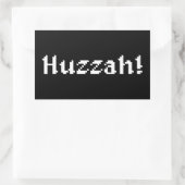8 Bit Huzzah! Rechteckiger Aufkleber (Tasche)