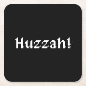 8 Bit Huzzah! Rechteckiger Pappuntersetzer (Vorderseite)