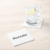 8 Bit Huzzah! Rechteckiger Pappuntersetzer (Vor Ort)