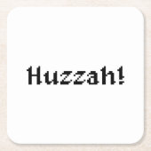 8 Bit Huzzah! Rechteckiger Pappuntersetzer (Vorderseite)