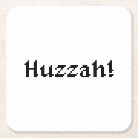 8 Bit Huzzah! Rechteckiger Pappuntersetzer (Vorderseite)