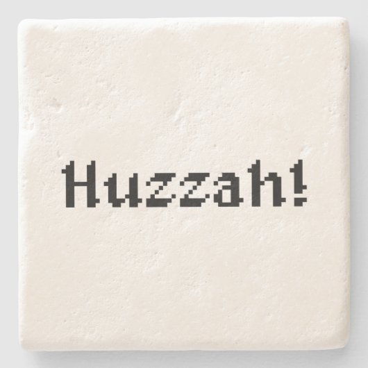 8 Bit Huzzah! Steinuntersetzer (Vorderseite)