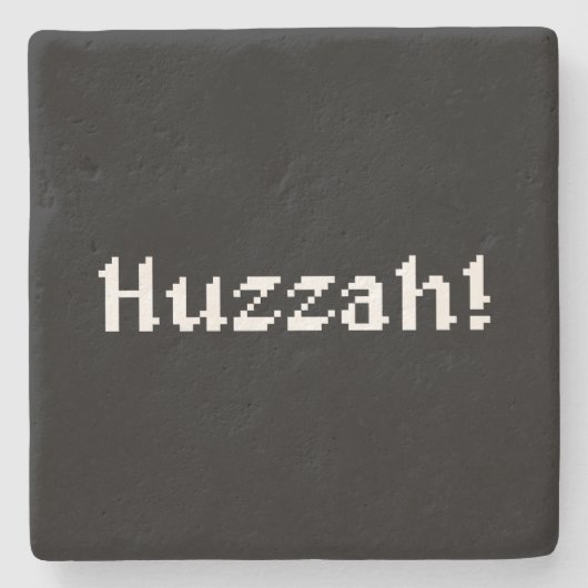 8 Bit Huzzah! Steinuntersetzer (Vorderseite)