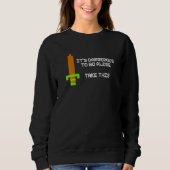 8 bit It's dangerous to go alone take this Nerd Ge Sweatshirt (Vorderseite)