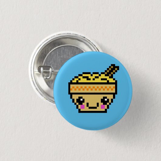 8 Bit Kawaii Ramen Button (Vorne & Hinten)