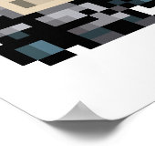 8-Bit Knight 16x16 Sprite Pixel Art Poster (Ecke)