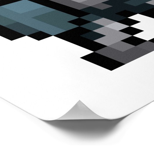 8-Bit Knight Pixel Art Poster (Ecke)