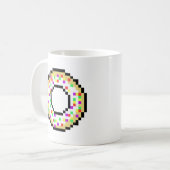 8 Bit-Krapfen Kaffeetasse (Vorderseite Links)
