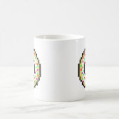 8 Bit-Krapfen Kaffeetasse (Mittel)