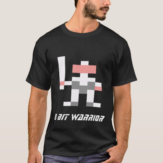 8 Bit Krieger T-Shirt (Vorderseite)
