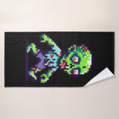 8-Bit lustiger Zombie Halloween Badehandtuch (Badehandtuch)