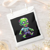 8-Bit lustiges Zombie Halloween Geschenktütchen (Ausgeschnitten)